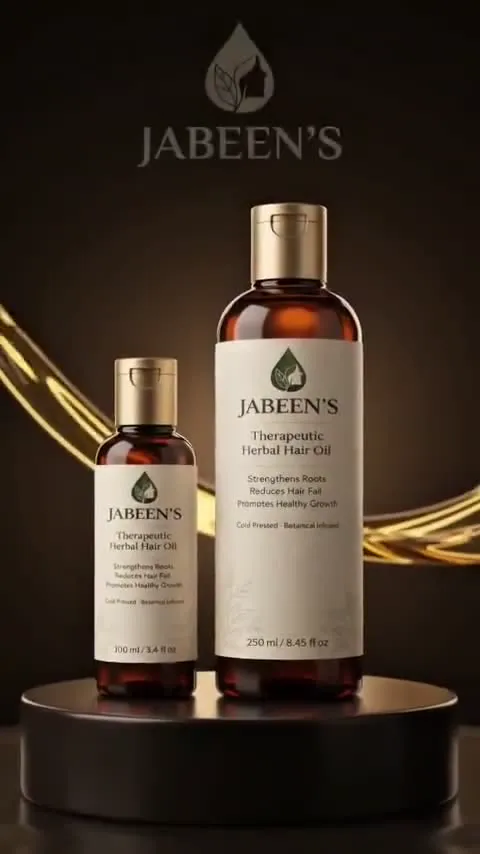 Jabeen's hair oil ad poster